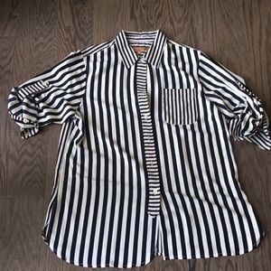 Ellen Tracy Navy/White Stripe